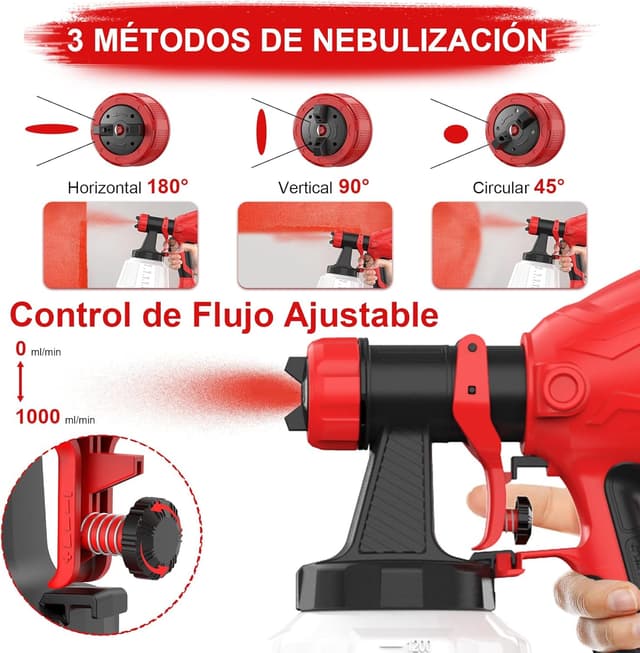 Detalle 2 de Pistola Pintura 650W con depósito 1200 ml
