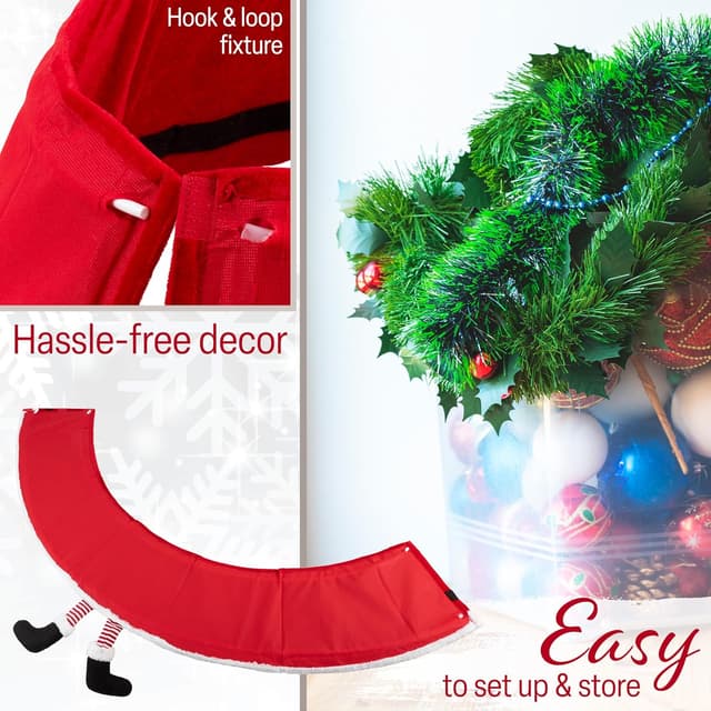 Thumbnail 4 de DECO EXPRESS Falda de Árbol de Navidad 🎄 Diseño Santa Rojo