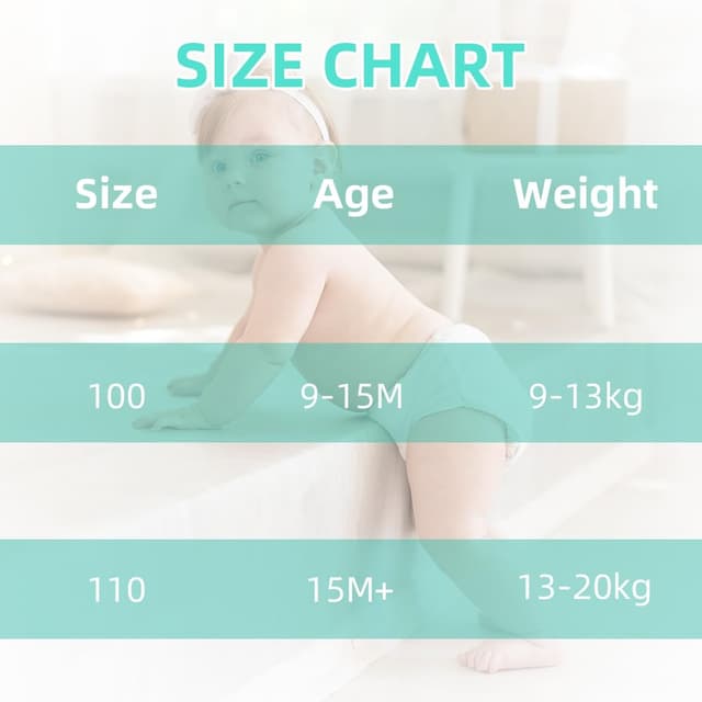 Detalle de Aolso Töpfchen-Trainingshosen (10er-Set) – Baby/ Kleinkind-Trainingshose aus 100% Baumwolle für Jungen (110)