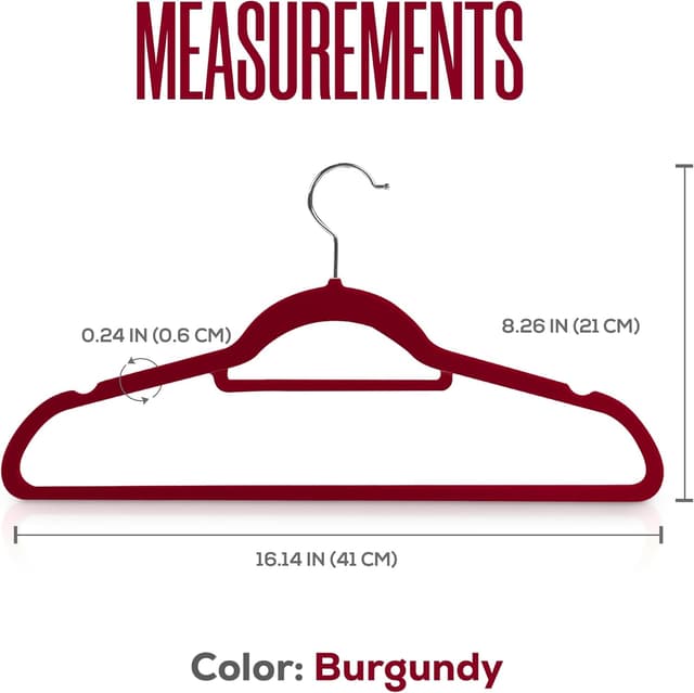 Thumbnail 2 de Utopia Home Perchas de Terciopelo 50 unidades