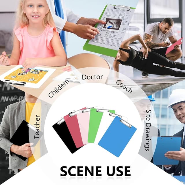 Thumbnail 6 de XHDA Plastic Clipboard A4 Pack of 6