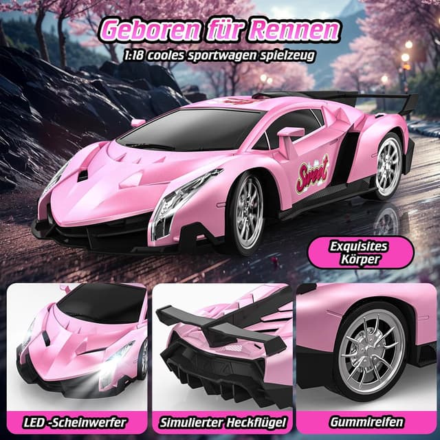 Thumbnail 1 de Ferngesteuertes Auto Mädchen 1:18 pink