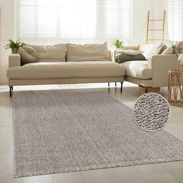 Detalle de Tapis d’intérieur et d’extérieur Paco Home en jute look naturel (120 x 160 cm)