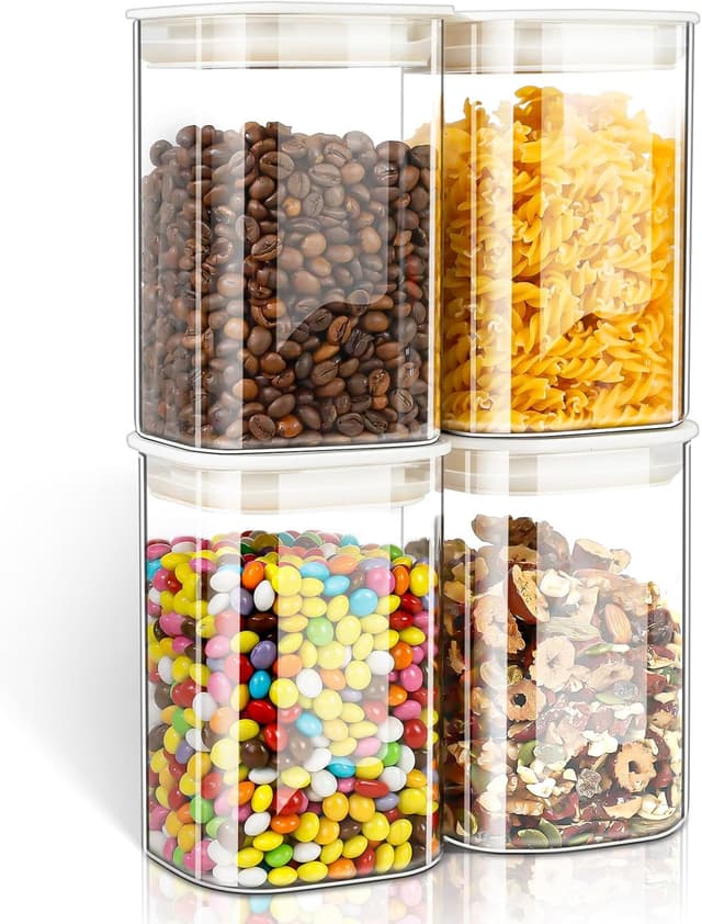 Imagen de Cozary 1100ml Barattoli Vetro quadrati impilabili en OfertitasTOP