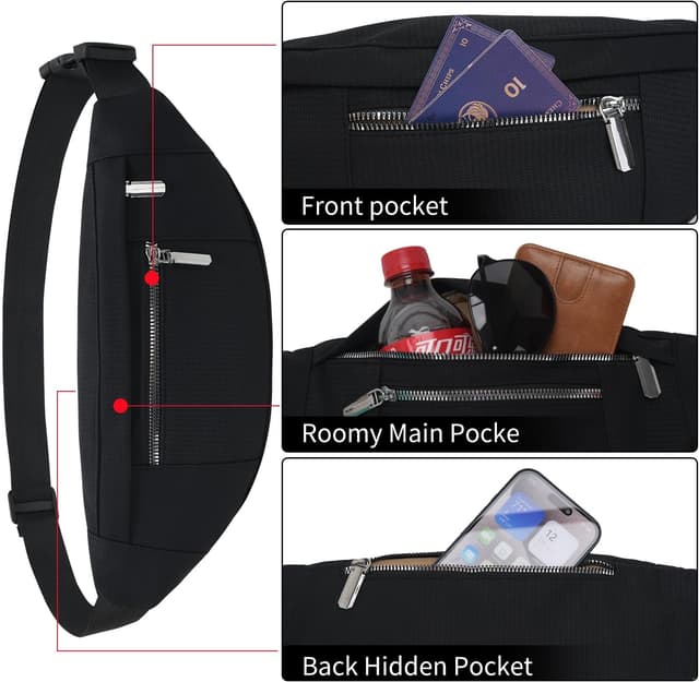 Thumbnail 4 de Bauchtasche Hüfttasche Blau 32x14x6 cm