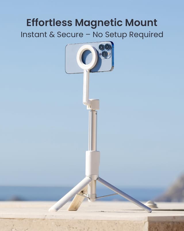 Detalle 2 de KraftGeek Magnetic Phone Tripod 64" Selfie Stick