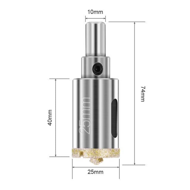 Detalle de Flintronic Diamond Drill Bit 25mm with Center Guide for Glass & Tile