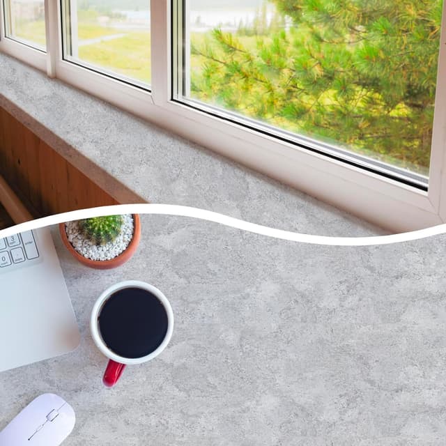 Detalle de Hode Klebefolie Möbel Grau 30×300 cm – Betonoptik, selbstklebend und wasserabweisend