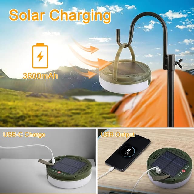 Detalle de JIMACRO 12m Camping String Lights Reel (120 LEDs) – Rechargeable fairy lights for tent, patio & events