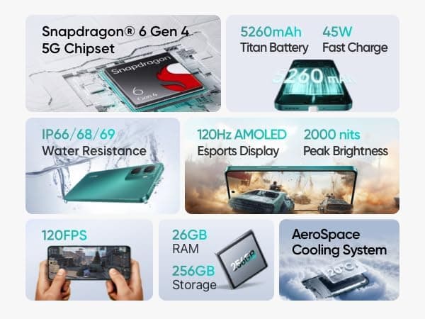 Thumbnail 5 de realme P3 5G Smartphone 📱 12GB+512GB, Pantalla 120Hz, IP69