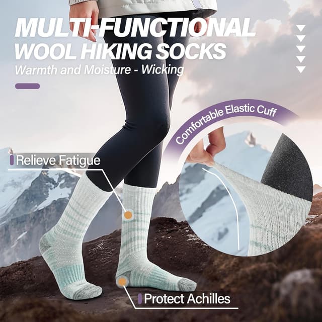 Detalle de MOSEY KOSY Merino Damen Socken 5 Paar