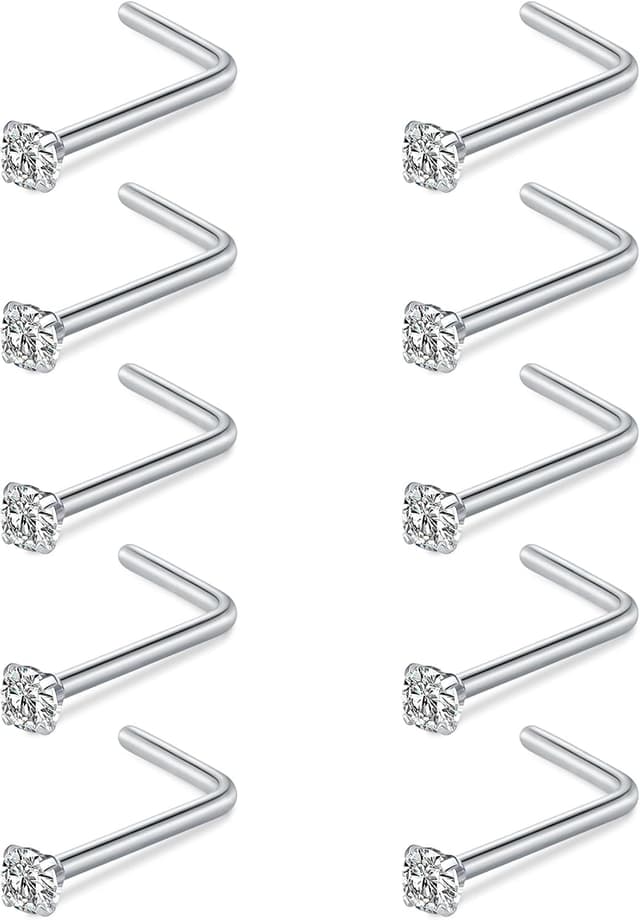 Thumbnail 5 de Briana Williams 16G nose stud 2mm CZ pack 8pcs 💍