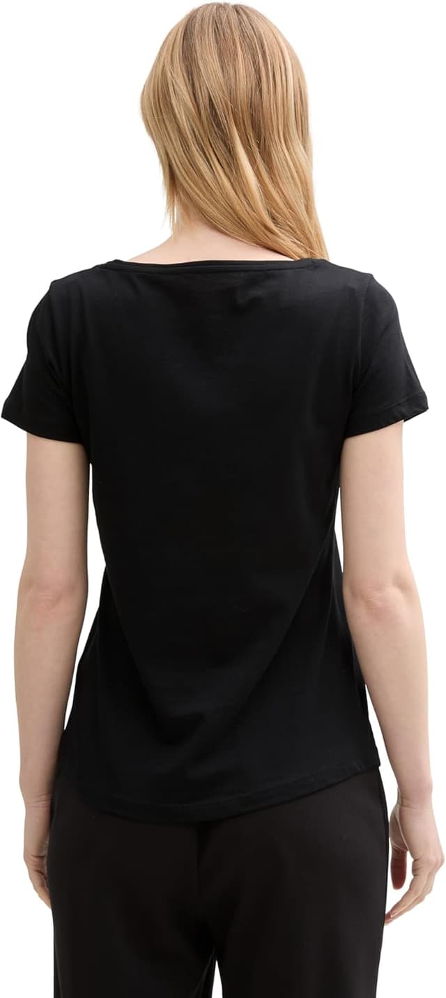 Detalle de TOM TAILOR 1046269 T-Shirt donna in cotone con girocollo
