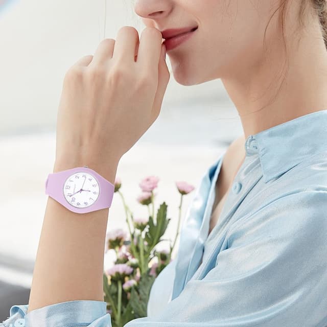Thumbnail 6 de AOOSU Damenuhr Silikonband Analog Quarz
