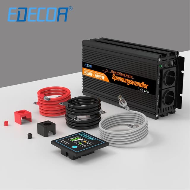 Thumbnail 5 de EDECOA Inversor 12v 220v 2500W Onda Pura USB