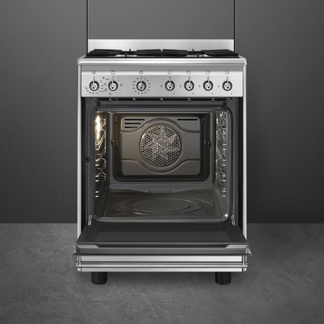 Detalle 2 de Smeg CX60GMX cocina compacta gas de 60 cm con 1 cavidad de horno