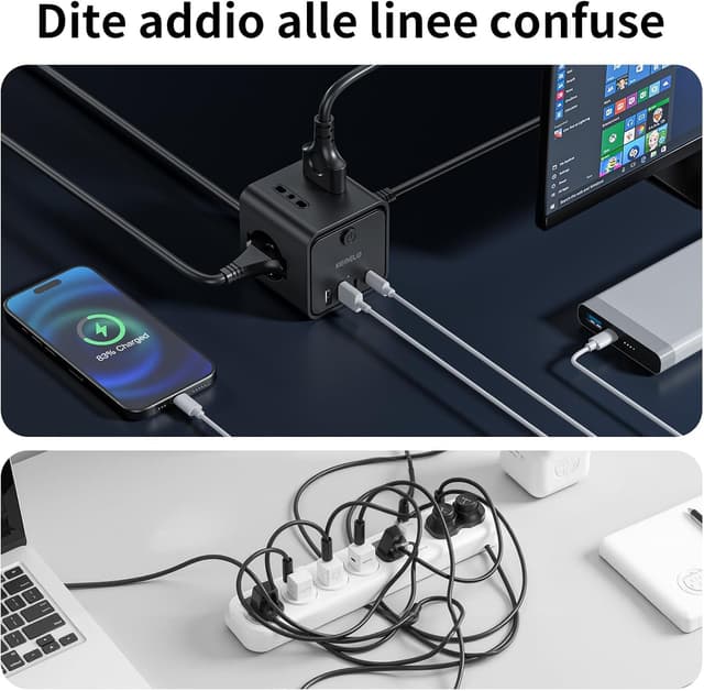 Thumbnail 3 de Ciabatta Multipresa 4 Prese 3 m con USB