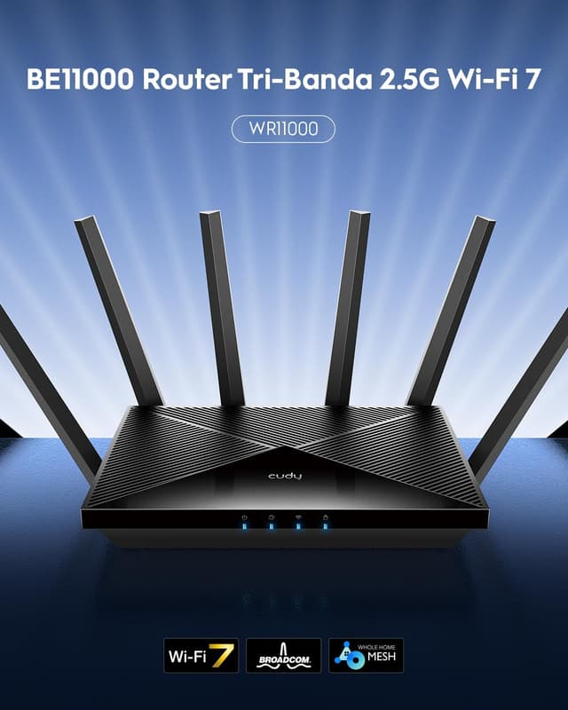 Detalle de Router WiFi 7 BE11000 Cudy WR11000