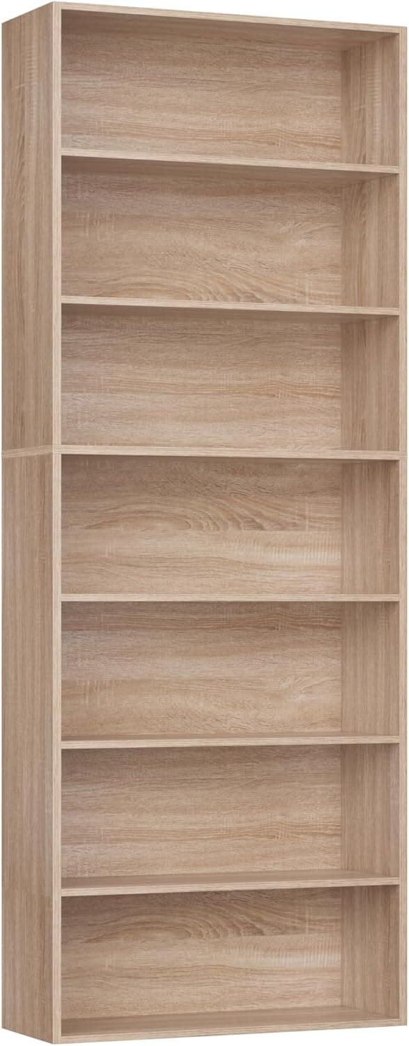 Thumbnail 6 de FirFurd bibliothèque étagère de rangement 7 niveaux (209,5 x 60 x 23,5 cm) chêne