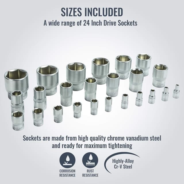 Detalle 1 de HASKYY Juego de herramientas en pulgadas SAE