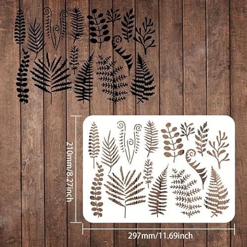 Thumbnail 1 de Fern Leaf Wall Stencils Template for Craft Painting 🖼
