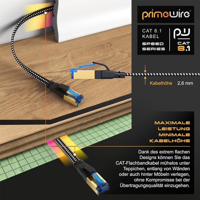 Thumbnail 5 de CAT 8 Netzwerkkabel 5 m schwarz, RJ45