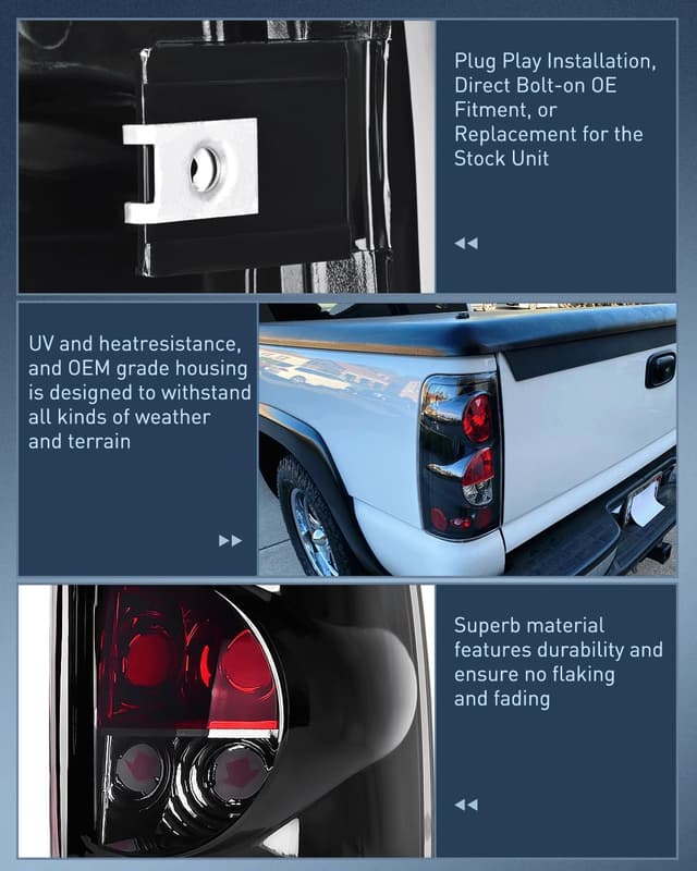 Thumbnail 5 de Nilight Silverado Tail Light Assembly 99–07