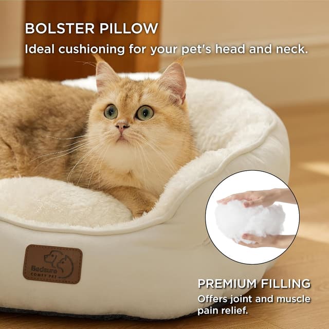 Detalle de Bedsure Cat Bed 51x48x15cm for indoor cats