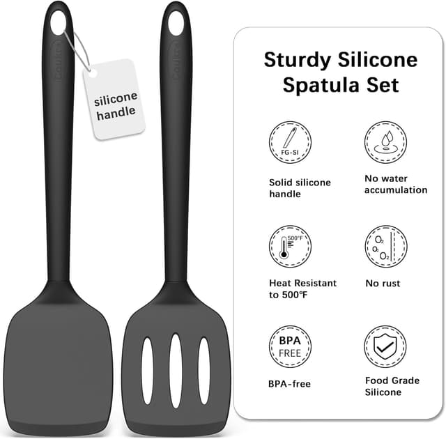 Thumbnail 1 de Coukre 2 Pack Silicone Spatula Set, Heat Resistant 2
