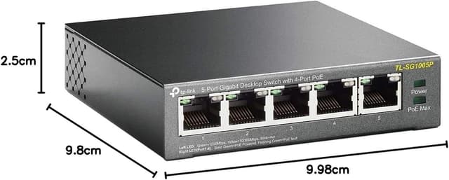 Detalle de TP-Link TL-SG1005P 5-Port Gigabit PoE Switch