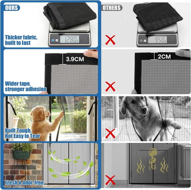 Thumbnail 2 de Velway Mosquitera Puerta Magnética 120x220