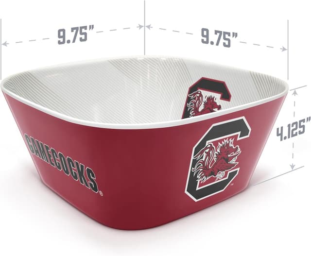 Detalle 2 de YouTheFan NCAA Officially-Licensed Large Party Bowl (100% Melamine, BPA-Free) for Game Day Snacks