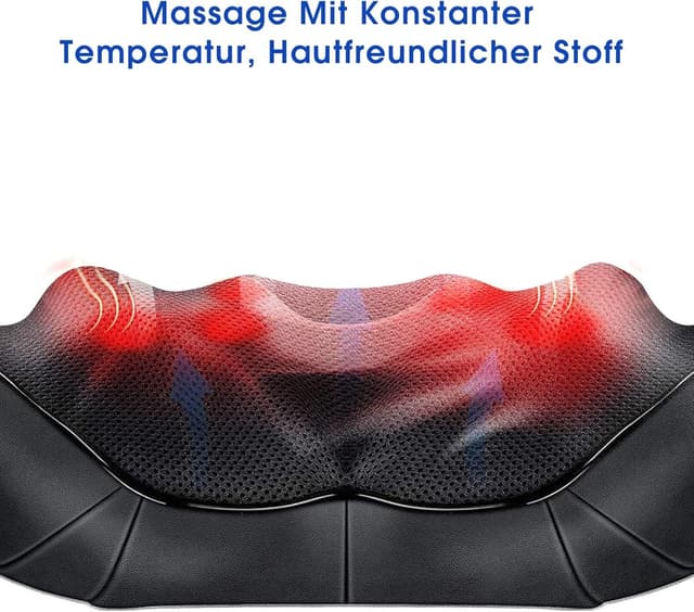 Detalle 2 de LAOBEN Shiatsu-Nackenmassagegerät mit Thermostatfunktion – Massagegerät für Nacken, Schulter und Rücken