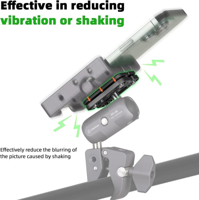 Detalle de FANAUE Aluminum Phone Holder with 1" Ball Head Adapter (RAM size B, SA-01) for motorcycles & bikes