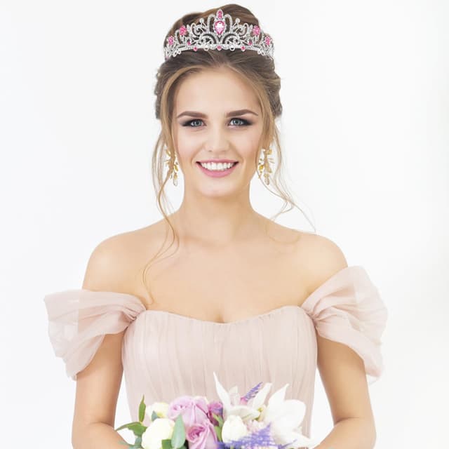 Thumbnail 6 de Silver Rhinestone Princess Crown Headband