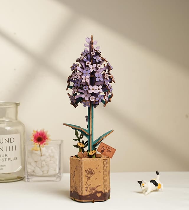 Detalle de ROBOTIME Sakura Holzblumen Puzzle 3D