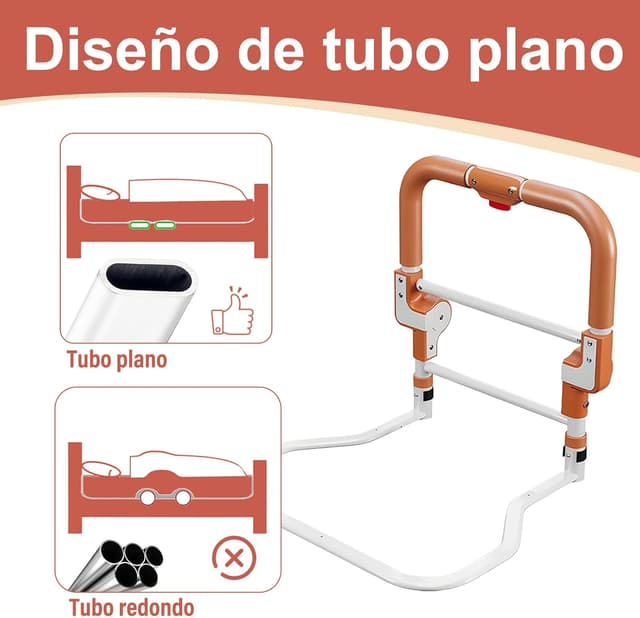 Detalle 2 de Barandilla cama adulto plegable Barandilla Cama 3 alturas seguridad