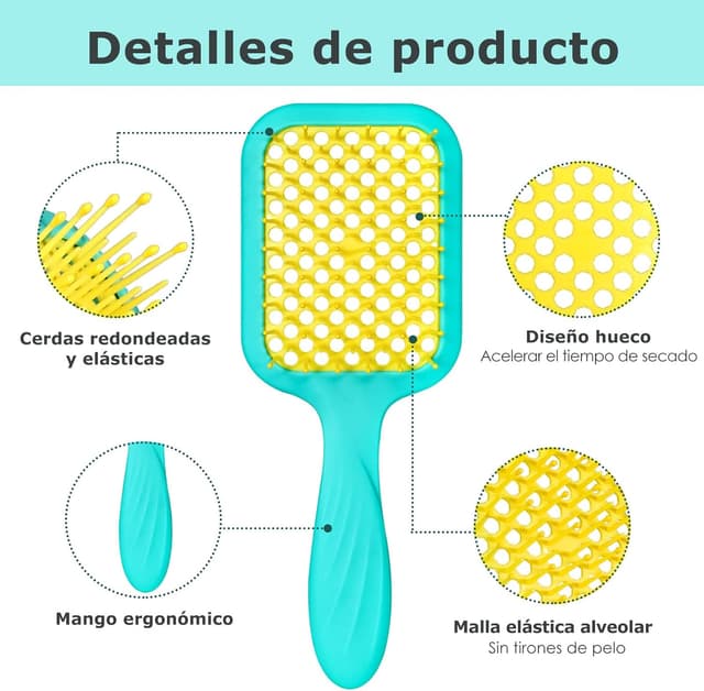 Thumbnail 1 de SHINLEA Cepillo Desenredante Ventilado para Todo Tipo de Pelo 💙