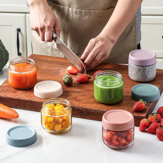 Thumbnail 4 de NETANY 6-pack 8oz Glass Jars with Airtight Lids