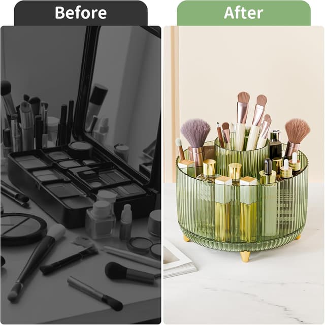 Thumbnail 6 de 360° rotating makeup organiser organiser 5 compartments