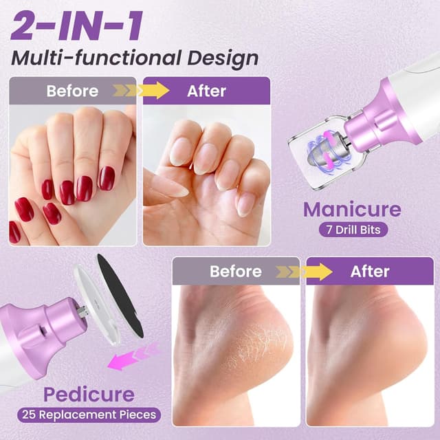 Detalle 2 de Maniküre Set Elektrisch Nagelfeile 15 Stufen 💅