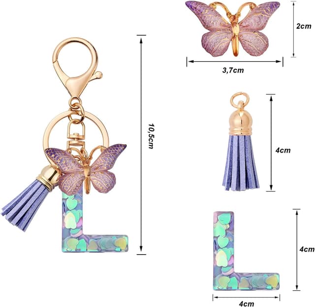 Thumbnail 1 de CHUQING Schlüsselanhänger Buchstabe Mädchen