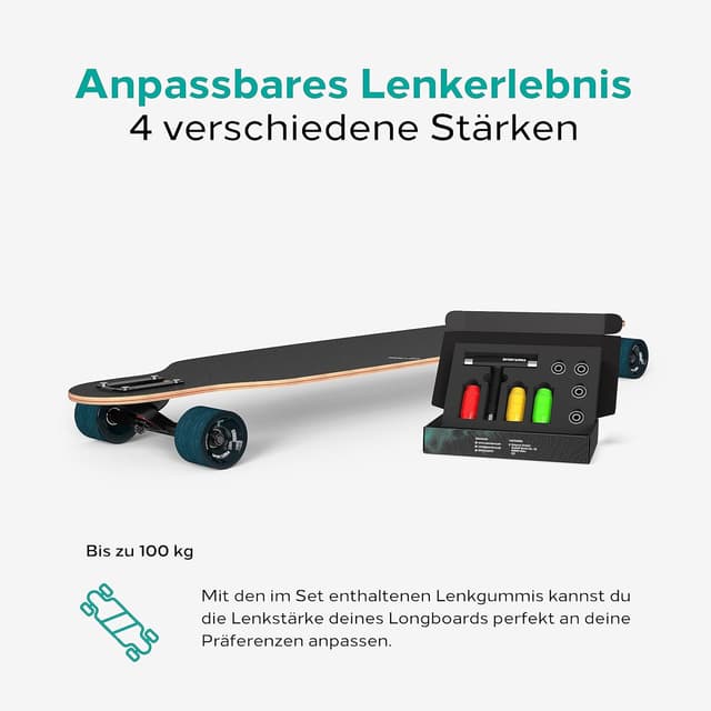 Detalle 2 de Sporterra Longboard Sommer-Angebot für Erwachsene und Jugendliche – inkl. Zubehör & Schritt-für-Schritt-Anleitung