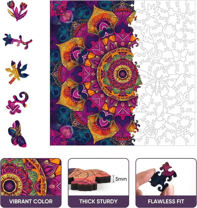 Thumbnail 1 de Delobil Magic Tree of Life 500pc Wooden Puzzle 🌳