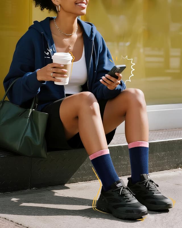 Thumbnail 6 de Jeasona Lustige Socken Damen (39–42) rutschfest aus Baumwolle – Geschenk für Mama