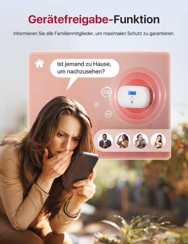 Thumbnail 5 de X-Sense XC0C-iR Kohlenmonoxidmelder mit LCD-Display