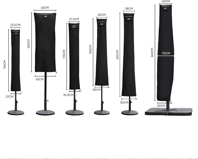 Thumbnail 4 de Sekey Carcasa para sombrilla 200 cm ✨ Protege en poliéster negra