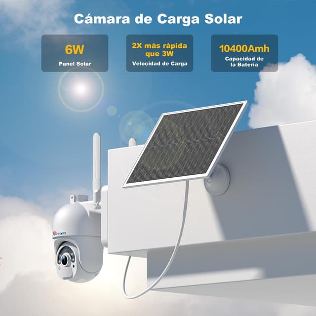 Thumbnail 2 de Ctronics 2,5K 4MP Cámara Solar 4G sin WiFi