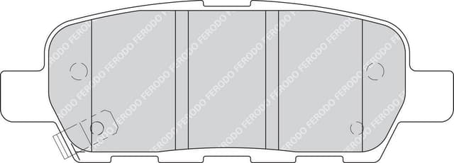 Detalle 2 de FERODO FDB1693 kit pastiglie freni posteriori con segnalatore acustico usura per Renault Koleos e Nissan Qashqai/Juke/X-Trail