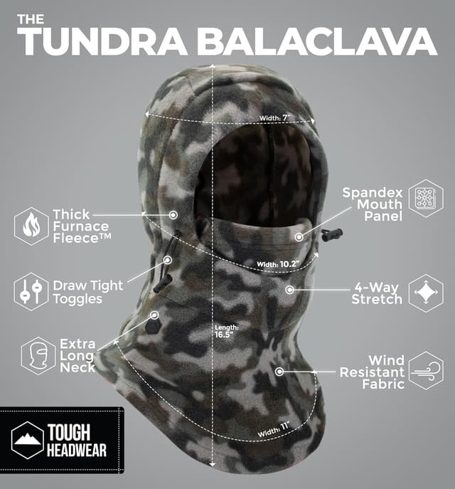 Thumbnail 2 de Tough Headwear Balaclava Hood Ski Mask 1pc